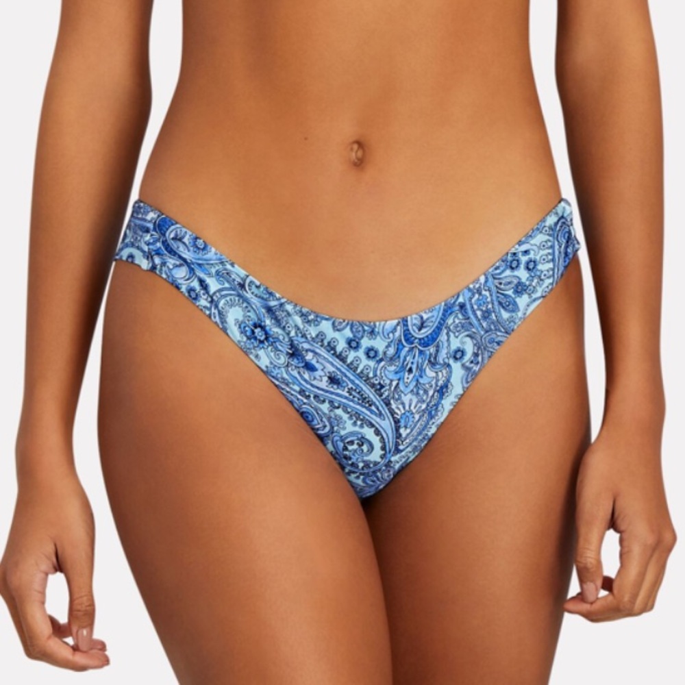 Frankie’s Bikinis Marina Shine Blue Paisley Bottom